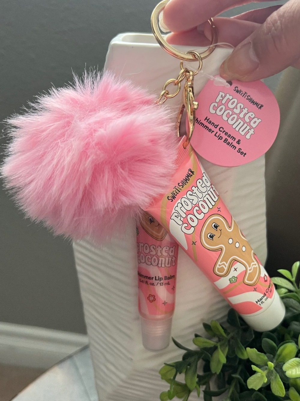 Sweet Shimmer Frosted Coconut Hand Cream and Lip Balm Set NEW